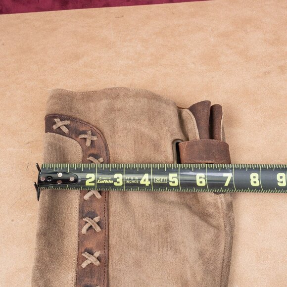 Born Women Ali Brown Distress Suede Farm Riding Knee Boots sz 9US EUR40 - Picture 7 of 10